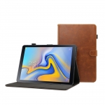 เคส Samsung Galaxy Tab A 10.5 (2018) T590 / T595 #เคสฝาพับหนัง PU ผิวหนังม้า Crazy Horse Texture PU Leather Wallet