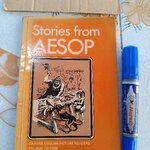 Stories from Aesop , grade one Oxford English picture readers Colour edition. 8th impression 1982. (มีรอยเขียนจากการแปล/เยอะมาก)