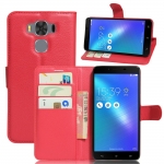 เคส Asus Zenfone 3 Max ZC553KL #เคสฝาพับสไตล์กระเป๋าสตางค์หนัง PU ผิวลิ้นจี่