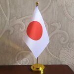 ธงชาติญี่ปุ่นตั้งโต๊ะ ธงชาติประเทศญี่ปุ่น พร้อมขาตั้งสำหรับตั้งโต๊ะ ใช้ในงานพิธีสำคัญต่างๆ 日本の国旗 デスクトップ用スタンド付き Japan National Flag with Stand