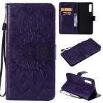 Case Samsung Galaxy A7 (2018) A750 #เคสฝาพับแบบกระเป๋าสตางค์ Imprint Sunflower PU Leather Magnetic Stand Wallet