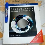 Calculus of a Single Variable, 9th edition INTERNATIONAL EDITION LARSON EDWARDS .