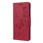 เคส Samsung Galaxy S10 Lite #เคสฝาพับหนัง PU ลายดอกไม้ผีเสื้อมีช่องใส่บัตร