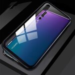 เคส Huawei P30 #เคสขอบโลหะประกบแม่เหล็กด้านหลังกระจก Magnetic Clear Glass Hard Back Cover Metal Frame Protection Case