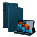 เคส Samsung Galaxy Tab S8 5G 11 นิ้ว SM-X700 SM-X706 #เคสฝาพับหนัง PU ลายผีเสื้อ Flip Cover Butterfly Flower Imprinted Card Leather