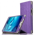 เคส Huawei MediaPad M3 8.4 นิ้ว #เคสฝาพับหนัง PU แบบ 3 พับลายเส้น Tri-fold Stand Smart Leather