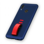 Case Huawei P20 Lite / Nova 3e #เคสฝาหลัง Silicone ออกแบบมีที่สวมนิ้วรูตะแกรง Finger Grip Holder Silicone