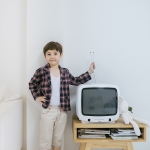 เสื้อสูทเด็กชาย สก็อตแดงดำ