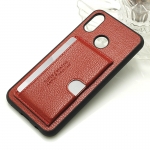 เคส Huawei P20 Lite / Nova 3e #เคสฝาหลัง TPU เคลือบหนัง PU Leather Coated TPU Kickstand Card Holder