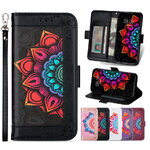 Case Samsung Galaxy A21s#เคสฝาพับหนัง PU แบบกระเป๋าสตางค์พิมพ์ลาย