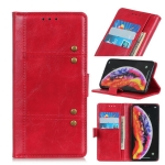 Case Samsung Galaxy S10 Lite #เคสฝาพับหนัง PU การตกแต่งแบบริ้ว Rivet Decor Crazy Horse Texture