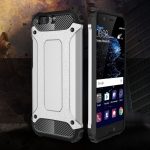 Case Huawei P10 Plus #เคสไฮบริดกันกระแทก Plastic + TPU สีเทา #พร้อมส่ง