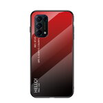 เคส OPPO Reno 5 / Reno 5 5G #เคสฝาหลัง Gradient Color Glass + PC + TPU Hybrid Case