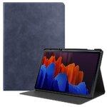Case Samsung Galaxy Tab S7 Plus 12.4" SM-T970 SM-T975 SM-T976 #เคสฝาพับหนัง PU พร้อมช่องใส่ปากกา Textured Smart Leather Stand Case with Pen Slot