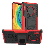 Case Huawei Mate 30 Pro #เคสฝาหลังกันลื่น Cool Tyre Pattern Kickstand (PC + TPU)