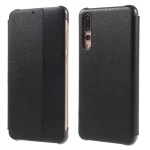 Case Huawei P20 Pro #เคสฝาพับมีช่องวิวด้านข้าง Auto Wake up / Sleep Litchi เปลือกหุ้มหนัง PU ผิวลิ้นจี่สวยงามทันสมัย