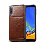 Case Samsung Galaxy A7 (2018) #เคสฝาหลัง TPU เคลือบหนัง PU Crazy Horse Leather Coated PC + TPU Hybrid