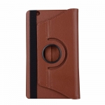 เคสแท็บเล็ต Huawei MediaPad M3 8.4 นิ้ว #เคสฝาพับหนัง PU ผิวลิ้นจี่ สีน้ำตาล / พร้อมส่ง