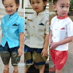 ชุดไทยเด็กชายหญิง เสื้อกับโจง