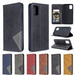 เคส Samsung Galaxy A51 #เคสฝาพับหนัง PU มีช่องเสียบ ID บัตรอื่นๆในตัว Geometric Pattern Leather Card Holder Protective