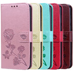 Case realme C33 #เคสฝาพับหนัง PU ลายดอกกุหลาบแบบกระเป๋าสตางค์ Imprinted Rose Leather