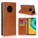 Case Huawei Mate 30 Pro #เคสฝาพับหนังแท้แบบกระเป๋าสตางค์คุณภาพดี Crazy Horse Genuine Leather Cover