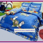 ชุดเครื่องนอน Buzz Lightyear การ์ตูนตัวโต บนพื้นน้ำเงิน