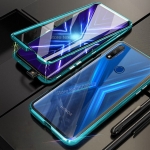 เคส Huawei Y9 Prime 2019 #เคสฝาครอบกระจกขอบโลหะดูดซับแม่เหล็ก Fully Protection Magnetic Adsorption Glass Metal Phone Protective