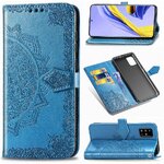 เคส Samsung Galaxy A71 #เคสฝาพับหนัง PU ผิวลายนูน Embossed Mandala Flower Leather Wallet
