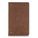 เคส Samsung Galaxy Tab A 10.5 (2018) T590 T595 #เคสฝาพับหนัง PU ผิวหนังม้าสไตล์ Retro แบบกระเป๋าสตางค์สมาร์ท Crazy Horse Texture Retro PU Leather