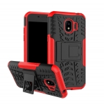 เคส Samsung Galaxy J2 Pro 2018 #เคสฝาหลังกันลื่น Cool Tyre Pattern Kickstand (PC + TPU)