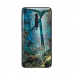 Case OPPO Reno 2F #เคสฝาหลัง Gradient Color ลายหินอ่อน Glass + PC + TPU Hybrid Case