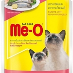 Me-O(มีโอ) เปียกซองปลาซาร์ดีน+ปลากระพงในเยลลี่ 80g