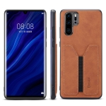 Case Huawei P30 Pro #เคสฝาหลัง TPU เคลือบหนัง PU มีช่องเสียบการ์ดแถบยืดหยุ่น