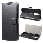 เคส OnePlus 6 #เคสฝาพับหนัง PU ผิวหนังม้าปกเสริมแผ่นเหล็กมีช่องใส่บัตรคุณภาพดี