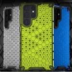 เคส Samsung Galaxy S24 Ultra 5G #เคสฝาหลังกันกระแทก Honeycomb Shock Absorber TPU + PC + Silicone Hybrid