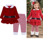 ชุดแฟนซีเด็ก แซนตี้เสื้อปกขาวพร้อมกางเกง