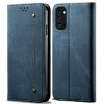 Case OPPO Reno 5 / Reno 5 5G#เคสฝาพับสไตล์ย้อนยุคผิวผ้ายีนส์แบบกระเป๋าสตางค์