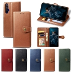 Case Huawei Nova 5T #เคสฝาพับแถบปิดแม่เหล็กพับตั้งได้ Magnetic Closure Wallet Lanyard Leather