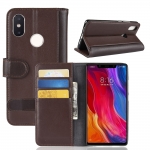 เคส Xiaomi Mi 8 #เคสฝาพับสไตล์กระเป๋าสตางค์รูปแบบหนังแท้แยกมีช่องเสียบบัตรคุณภาพดีราคาเบาๆสบายกระเป๋า