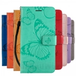 Case Redmi Note 10 4G #เคสฝาพับหนัง PU Imprint Butterflies Pattern