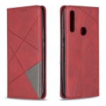 เคส Samsung Galaxy A20s #เคสฝาพับหนัง PU มีช่องเสียบ ID บัตรอื่นๆในตัว Geometric Pattern Leather Card Holder Protective