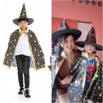 ชุดแฟนซีเด็ก ผ้าคลุมกับหมวกพ่อมดแม่มด