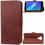 Case ASUS ZenFone 3 Max ZC553KL #เคสฝาพับแบบฝาพับมีช่องใส่บัตร Imprinted Clover Leather Wallet