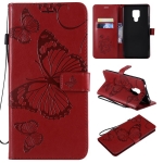 Case Huawei Mate 20 X #เคสฝาพับหนัง PU Imprint Butterflies Pattern