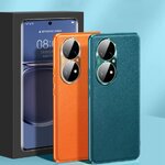 เคส Huawei Nova 9 #เคสแบบฝาหลัง TPU เคลือบหนัง PU มีกันเลนส์กล้อง Leather Cases Soft Matte Shockproof Protect Camera Back Cover