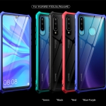Case Huawei P30 Lite #เคสกรอบโลหะ + แผ่นหลังกระจก Metal Frame + Glass Back ไฮบริด Protector