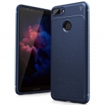 Case Huawei Y9 (2018) IVSO Gentry Series #เคสฝาหลัง TPU ลายผิวเคลือบหนัง PU - สีน้ำเงิน พร้อมส่ง