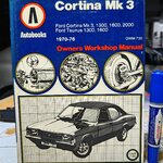 AUTOBOOKS CORTINA MK3 OWNERS WORKSHOP MANUAL 730 / OWN 730 : 1970--76