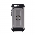 เคส Huawei P10 #เคสฝาหลังไฮบริดกันกระแทก Plastic + TPU มีแหวนสวมนิ้ว - สีเทาอ่อน พร้อมส่ง